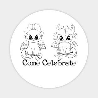 Come celebrate with httyd dragons, shower party idea, my first halloween Magnet